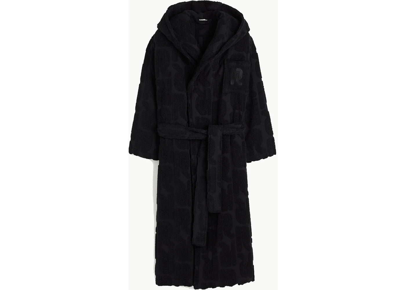 Rabanne H&M Patterned Cotton Bathrobe Black