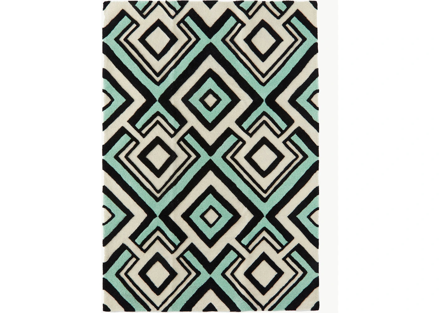 Rabanne H&M Patterned Wool Rug Multicolor