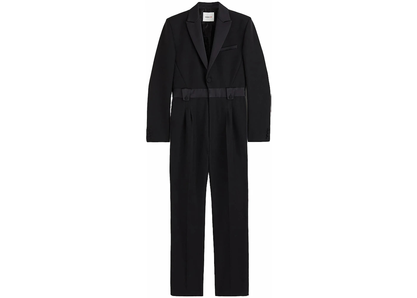 Rabanne H&M Satin-Detail Tuxedo Jumpsuit (Mens) Black