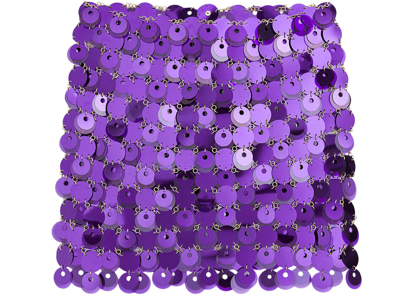 Rabanne H&M Sequin-Disc Mini Skirt Purple