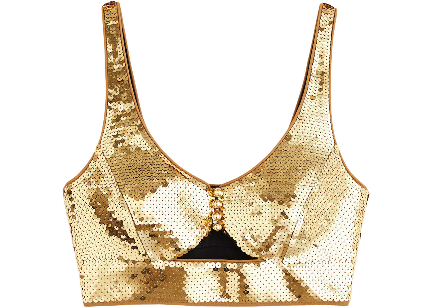 Rabanne H&M Sequined Crop Top Gold