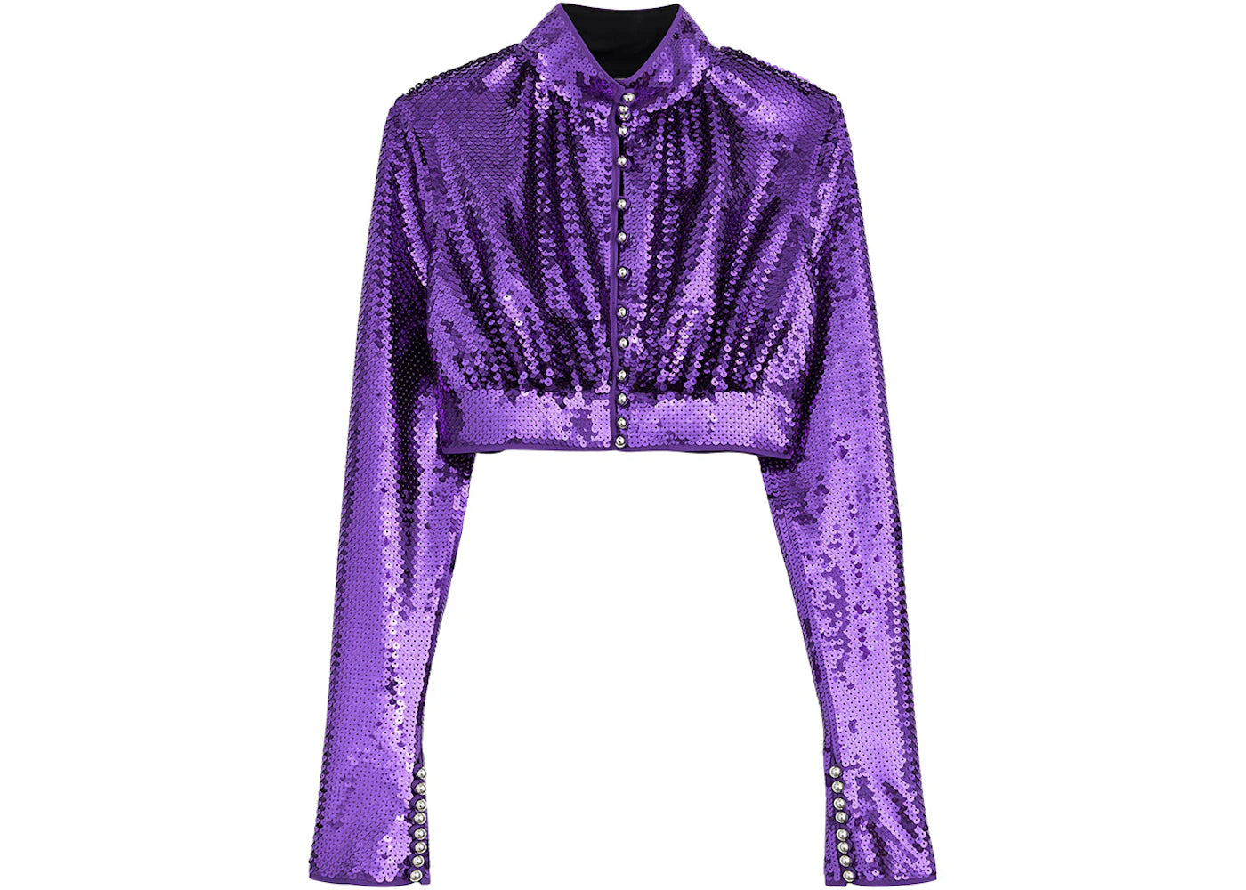 Rabanne H&M Sequined Crop Top Purple