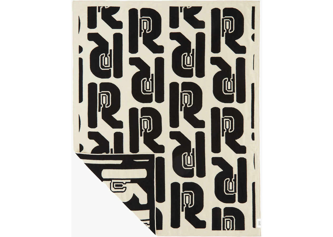 Rabanne H&M Wool-Blend Logo Throw Beige/Black