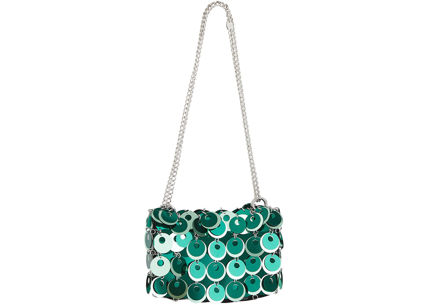 Rabanne H&M Disc-Embellished Shoulder Bag Green