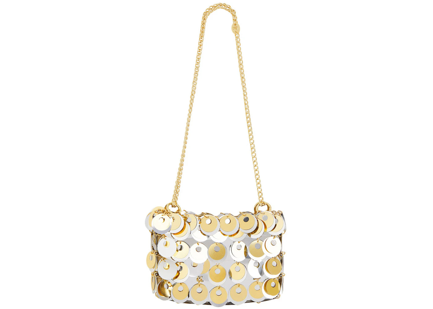 Rabanne H&M Disc-Embellished Shoulder Bag Silver/Gold