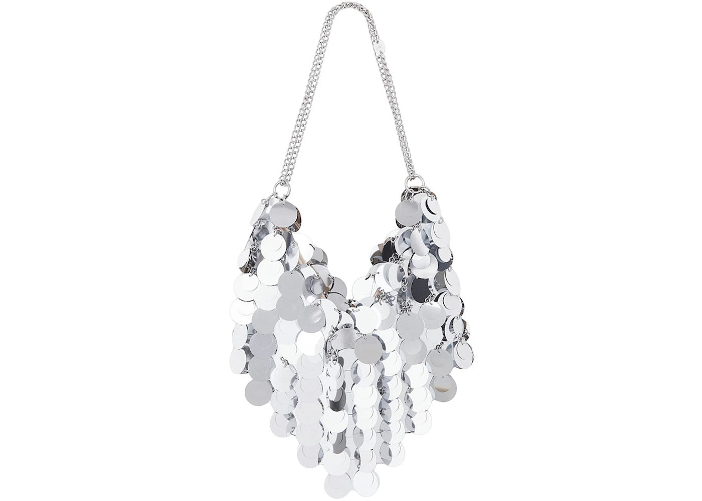 Rabanne H&M Disc-Embellished Shoulder Bag Silver