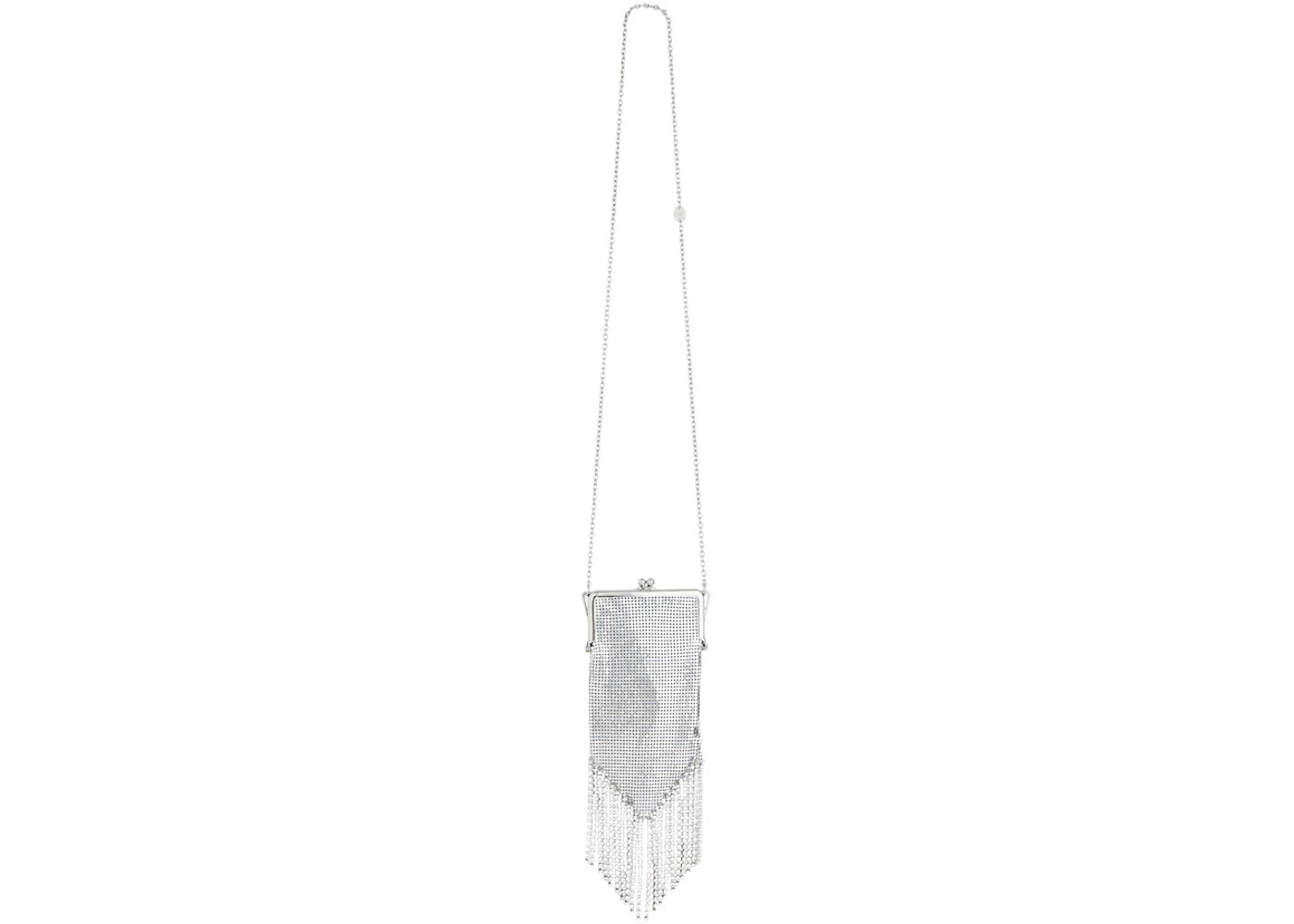 Rabanne H&M Small Metal-Mesh Bag with Fringe Silver