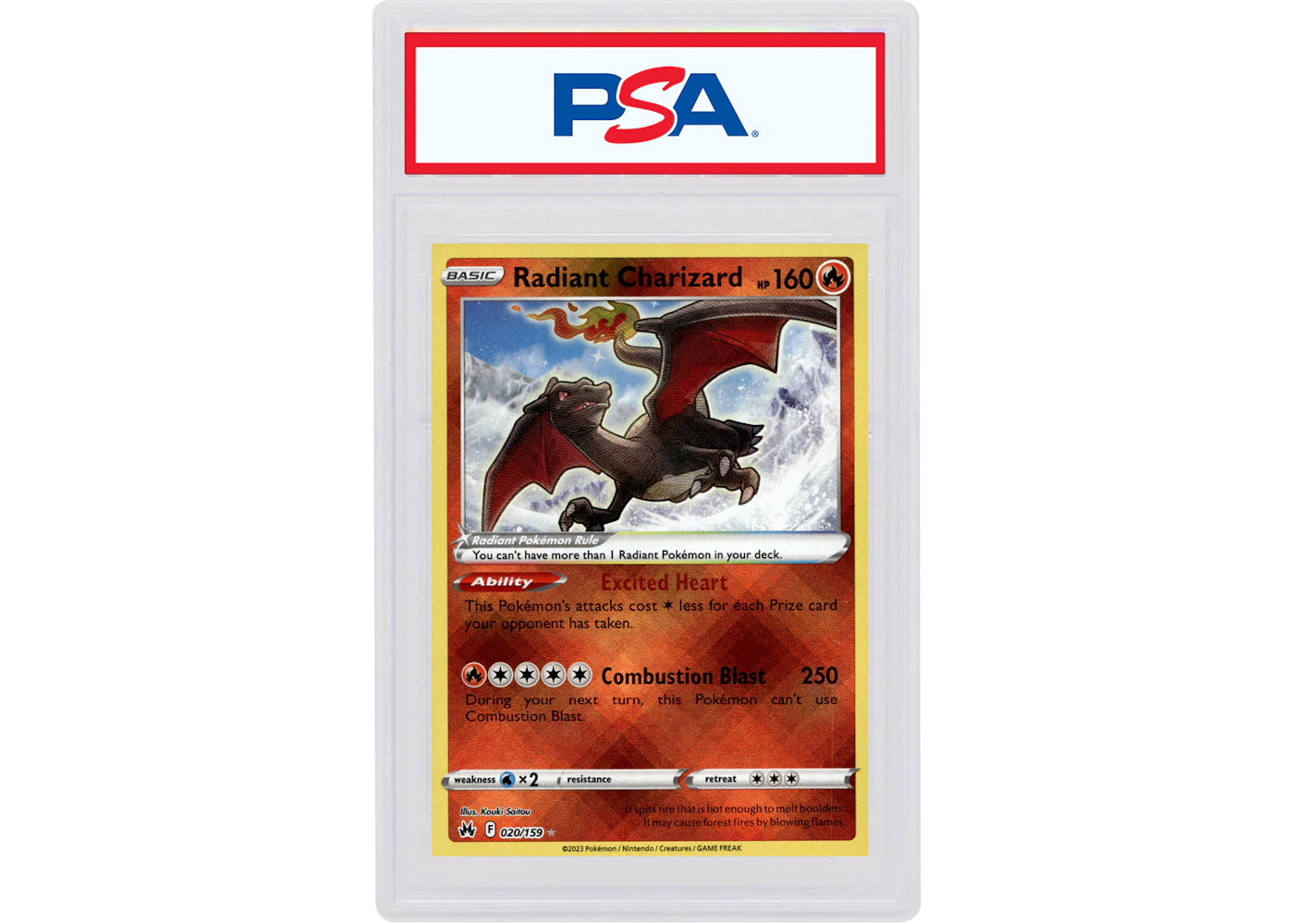 Radiant Charizard 2023 Pokémon Sword & Shield Crown Zenith #020/159 (PSA or BGS Graded)