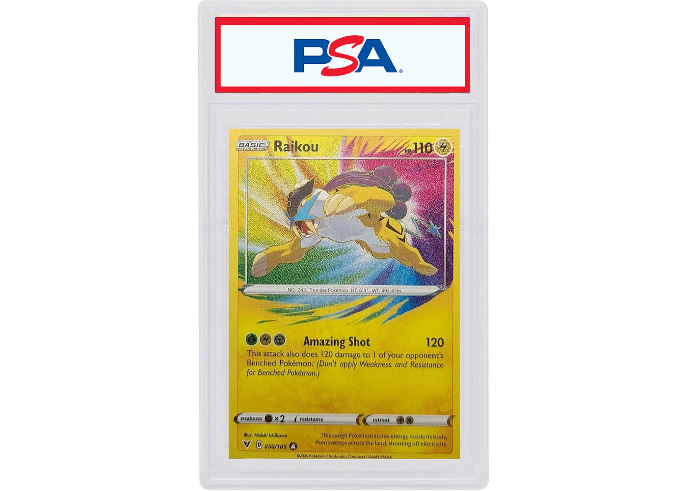 Raikou 2020 Pokémon Sword & Shield Vivid Voltage Amazing Rare #050/185 (PSA or BGS Graded)