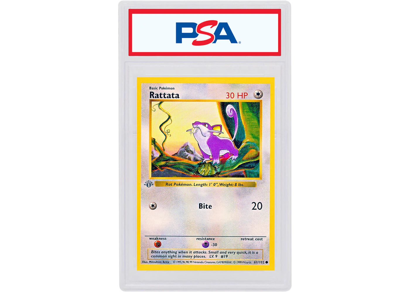 Rattata 1999 Pokemon TCG Base Set 1st Edition #61/102 (PSA or BGS Graded)