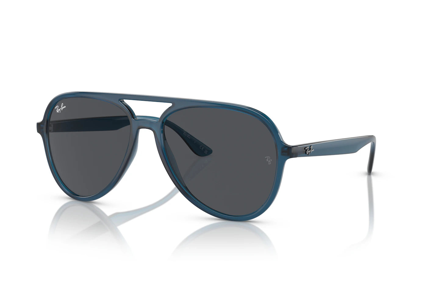 Ray-Ban Aviator Sunglasses Opal Dark Blue (0RB4376 669487)