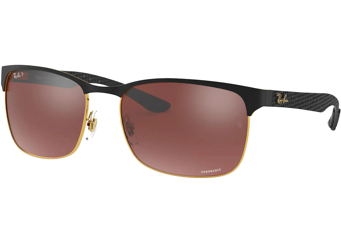 Ray-Ban Chromance Sunglasses Carbon Fiber/Grey Mirror Gradient (RB8319CH)