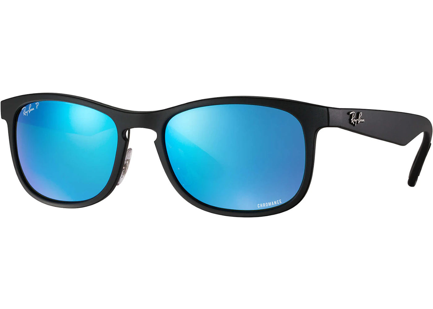 Ray-Ban Chromance Sunglasses Matte Black/Blue Flash (0RB4264)