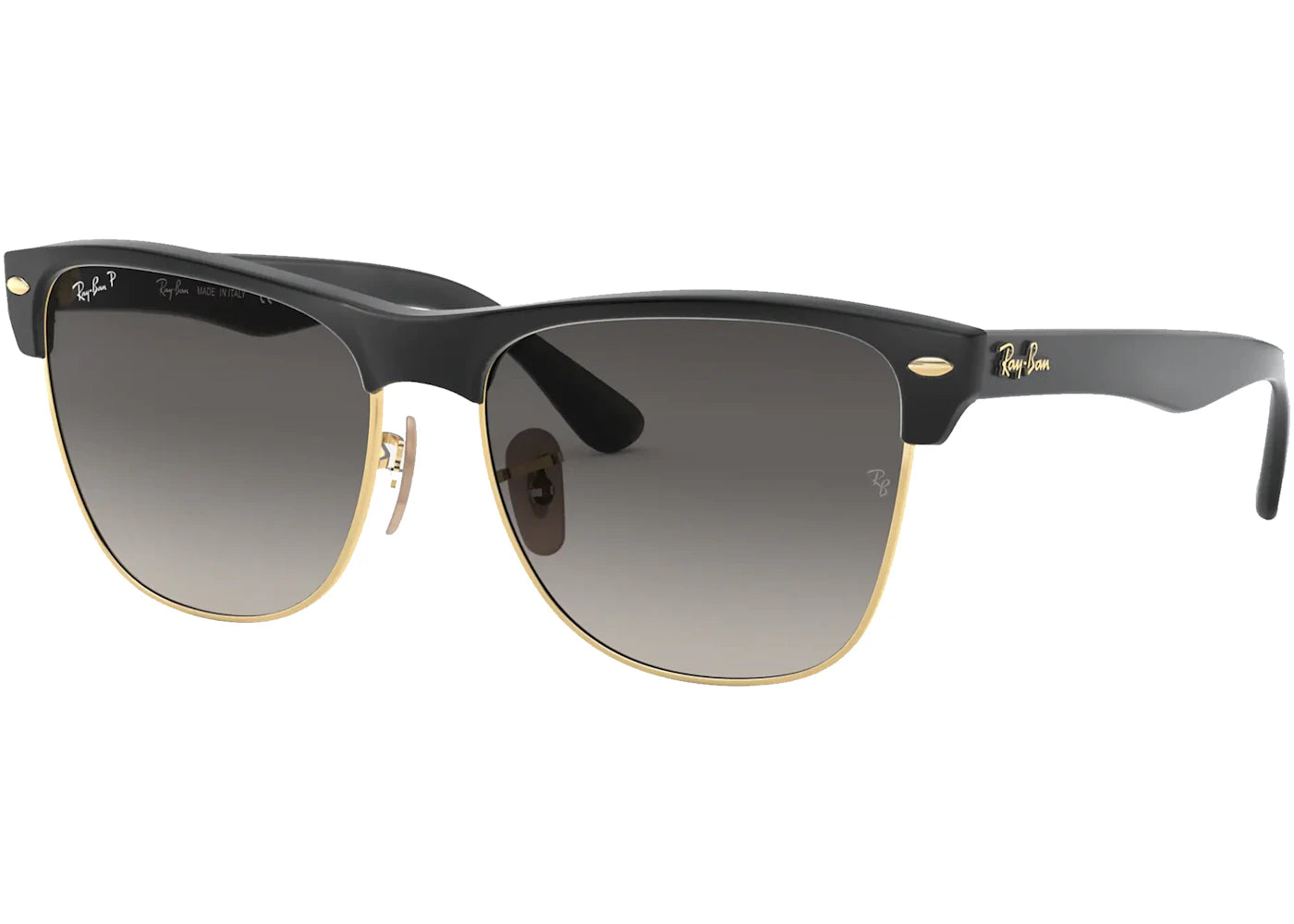 Ray-Ban Clubmaster Oversized Sunglasses Gloss Black/Grey Gradient (RB4175)