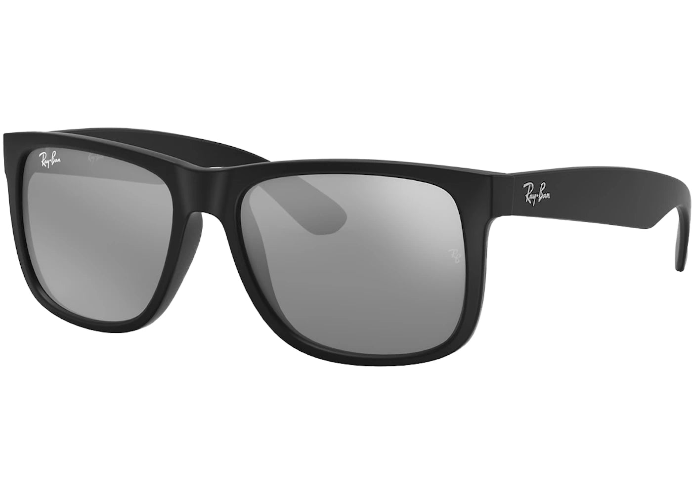 Ray-Ban Justin Color Mix Low Bridge Fit (Non-Polarized) Sunglasses Black/Grey Mirror (RB4165F 622/6G 55-17)