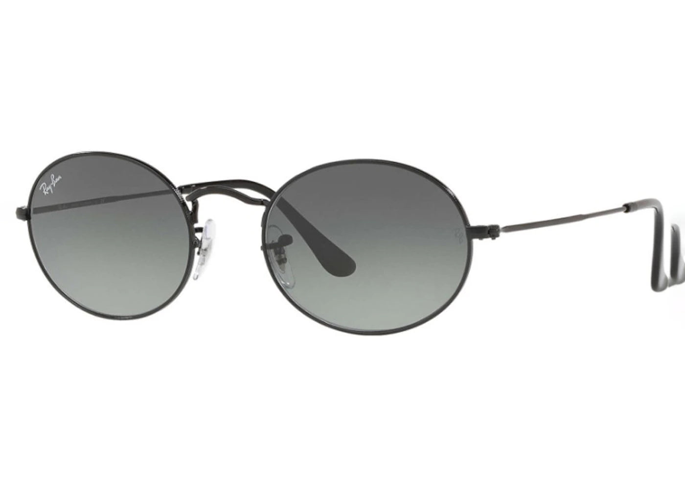 Ray-Ban Oval Flat Sunglasses Polished Black/Grey (RB3547N)