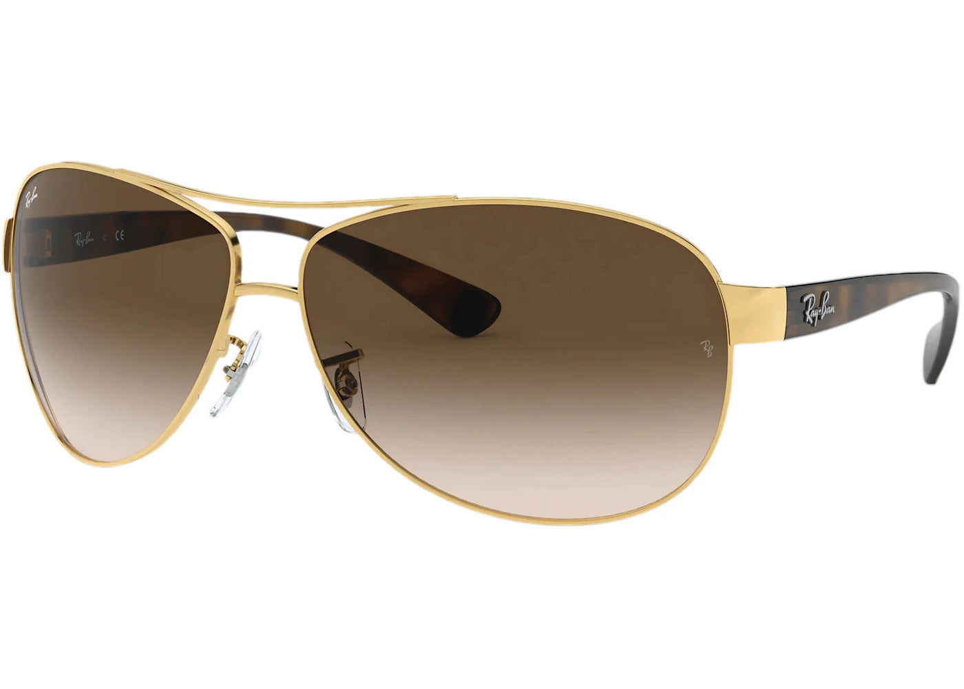 Ray-Ban RB3386 Sunglasses Polished Gold/Brown (RB3386)