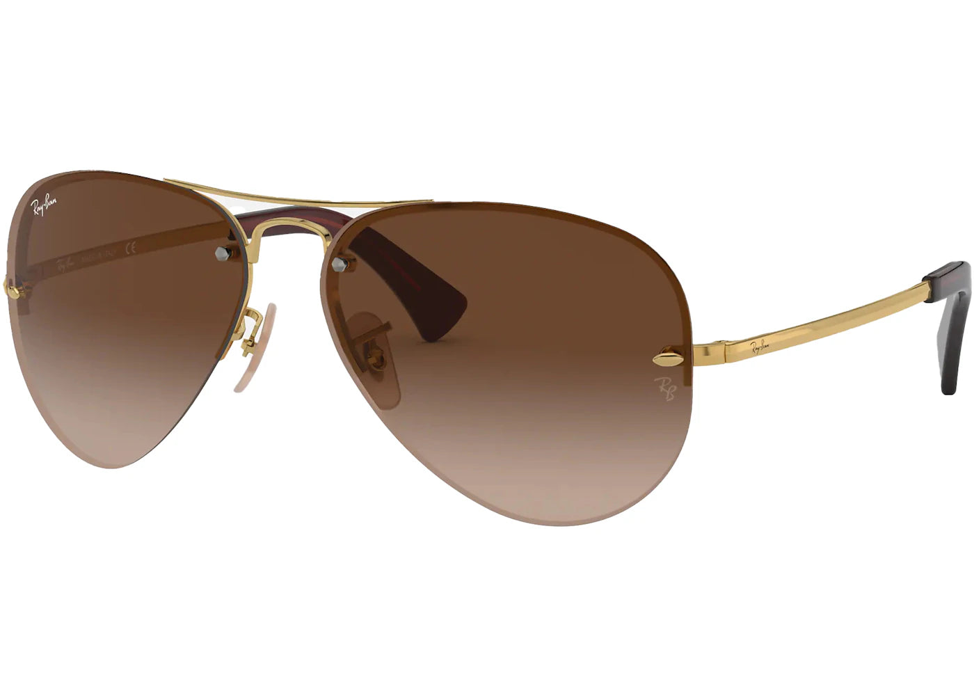 Ray-Ban RB3449 Sunglasses Gold/Light Brown (RB3449)