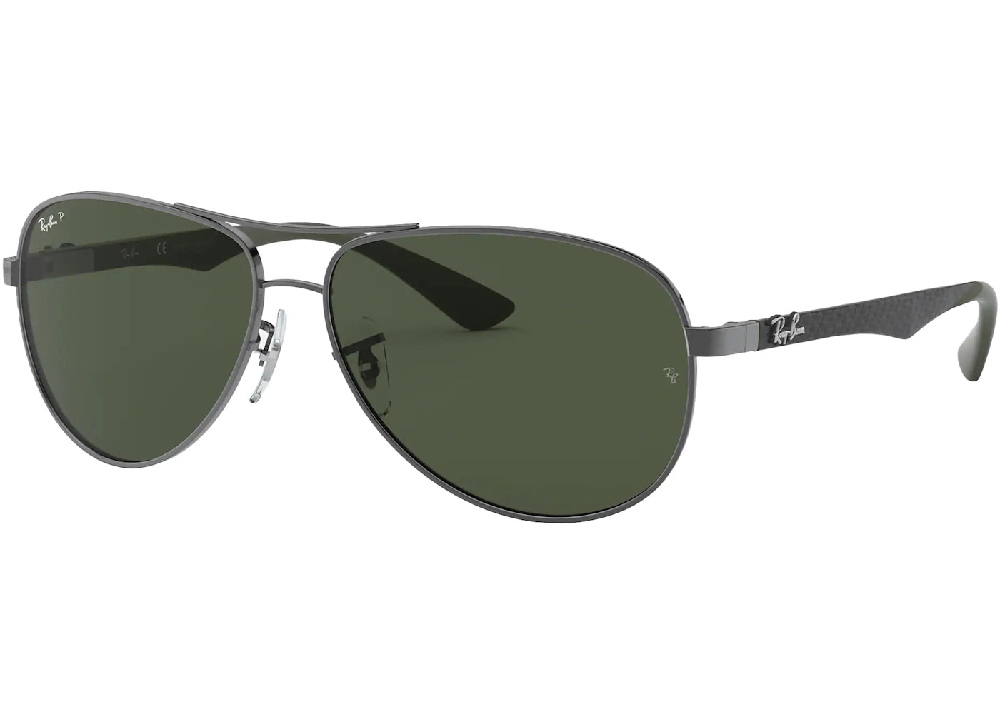 Ray-Ban RB8313 Sunglasses Carbon Fiber Gunmetal/Green (RB8313)