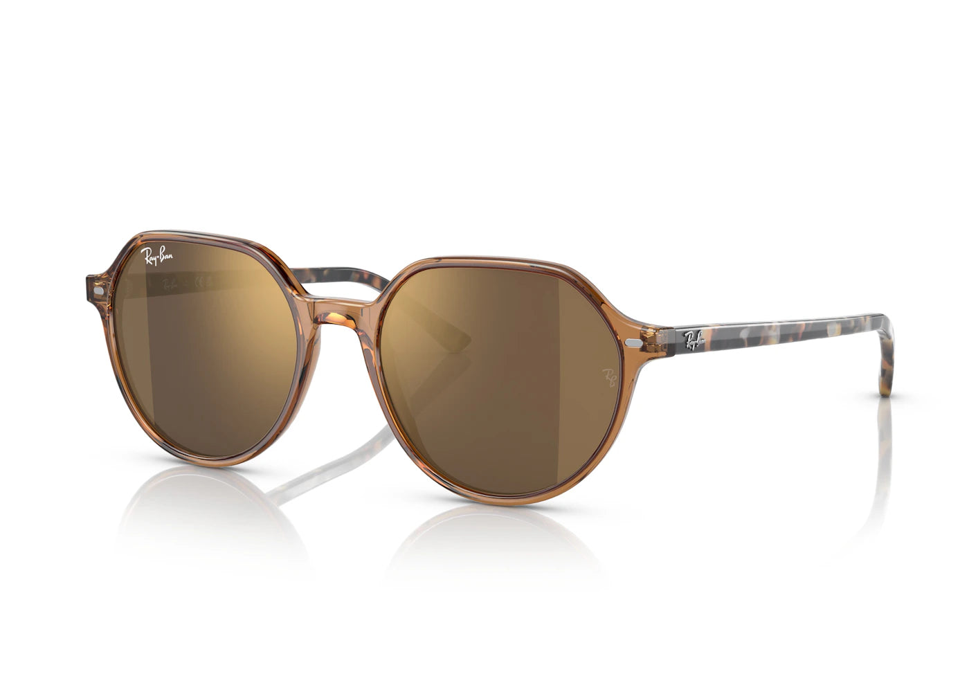 Ray-Ban Thalia Square Sunglasses Transparent Brown (0RB2195 663693)