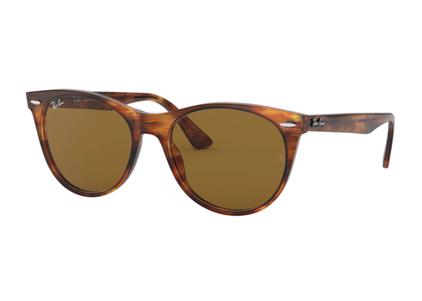 Ray-Ban Wayfarer II Sunglasses Striped Havana/Brown (0RB2185)