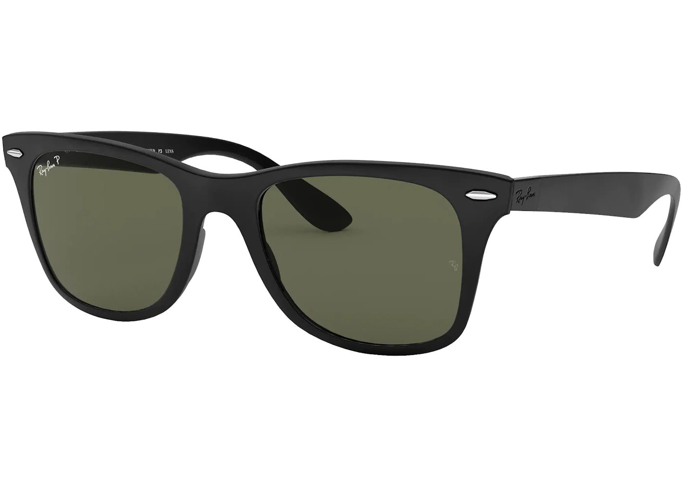 Ray-Ban Wayfarer Liteforce Sunglasses Matte Black/Green (RB4195)
