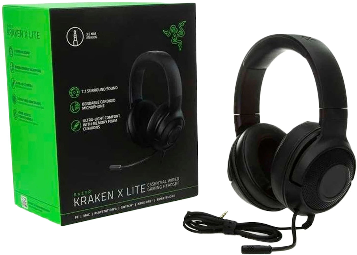 Razer Kraken X Lite Essential Gaming Headset RZ04-02950100-R381 Black