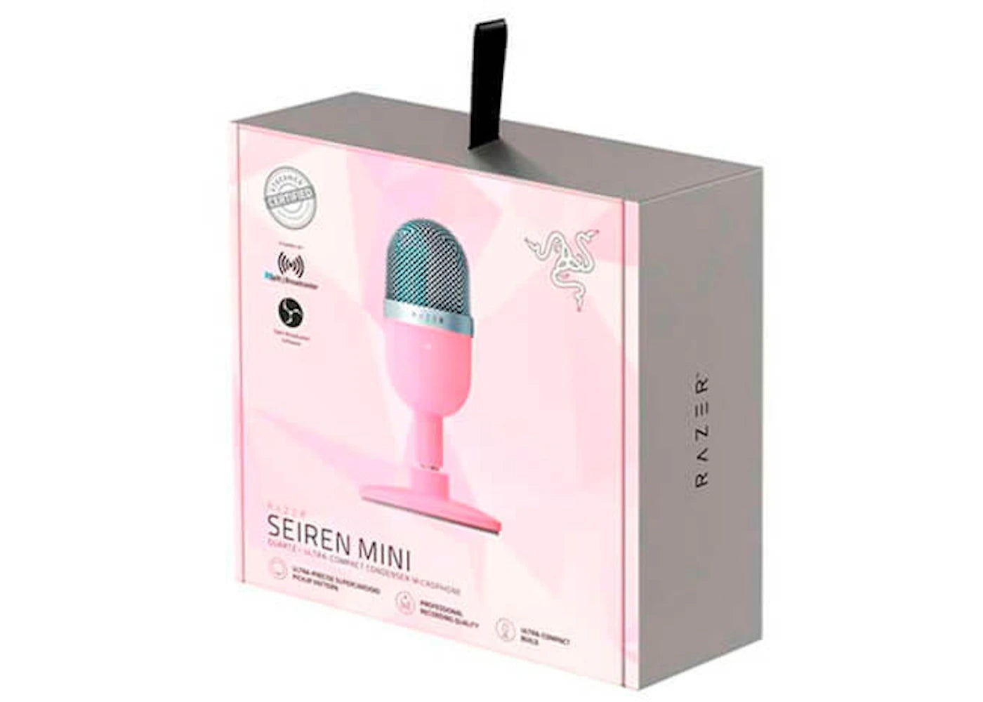 Razer Seiren Mini Wired Ultra-Compact Condenser Microphone RZ19-03450200-R3M1 Quartz Pink