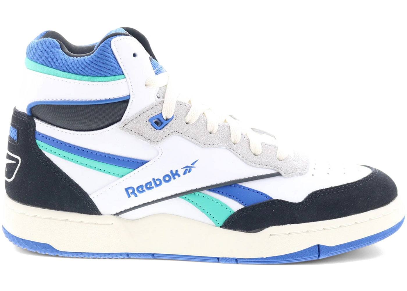 Reebok BB 4000 II Mid White Black Unleashed Green