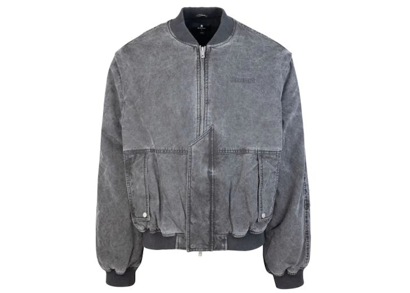 Represent Bomber Inset Sleeve Jacket Stained Black