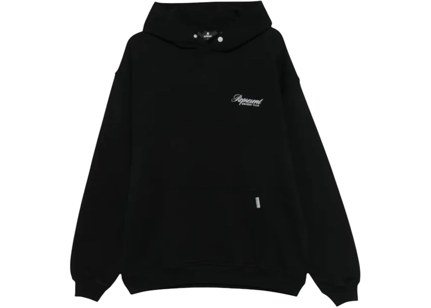 Represent Club Script Hoodie Black