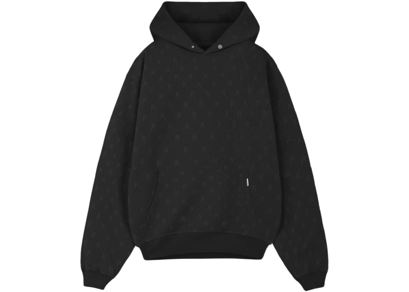 Represent Intarsia Initial Hoodie Off Black