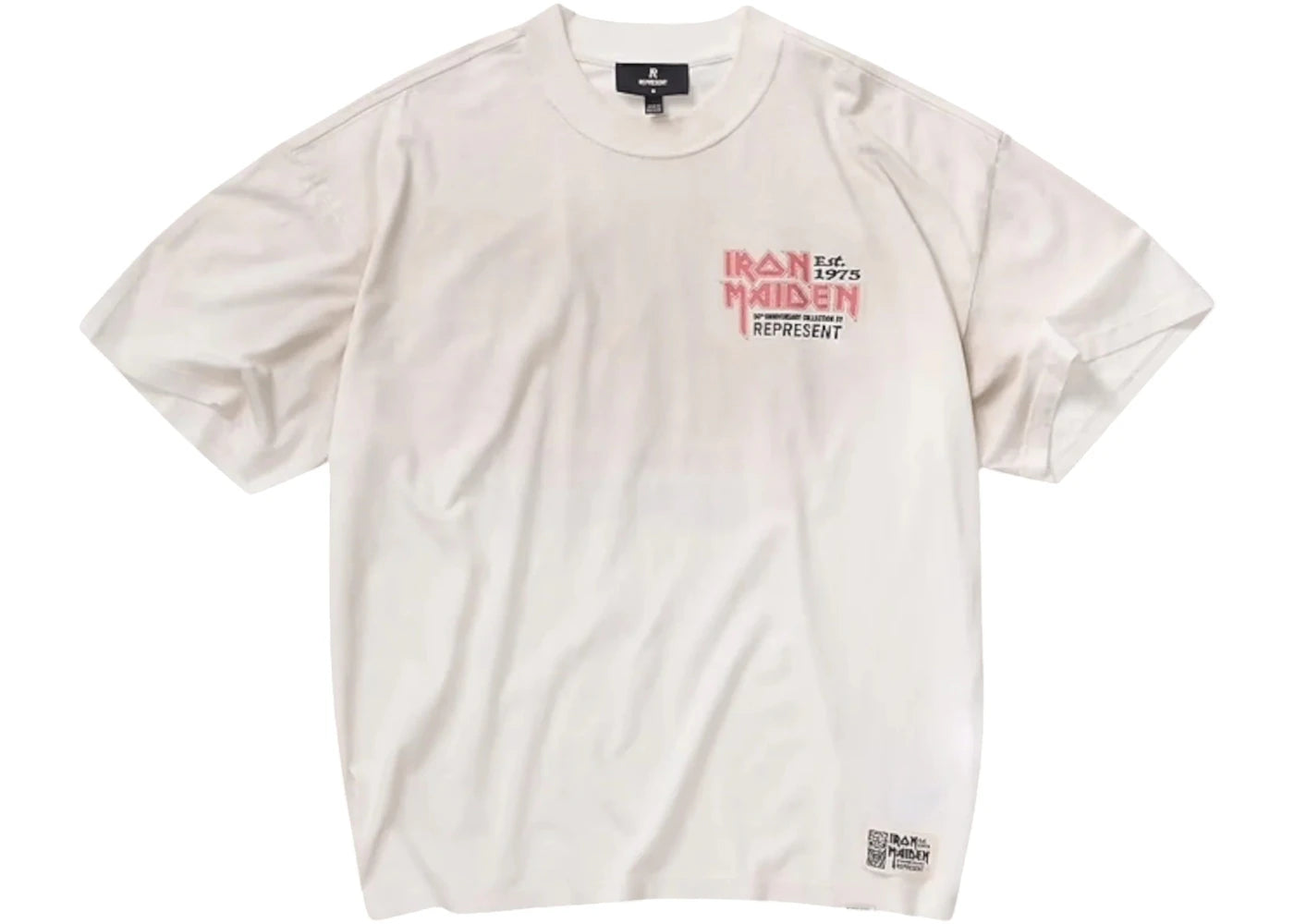 Represent Iron Maiden Anniversary T-shirt Washed Ecru