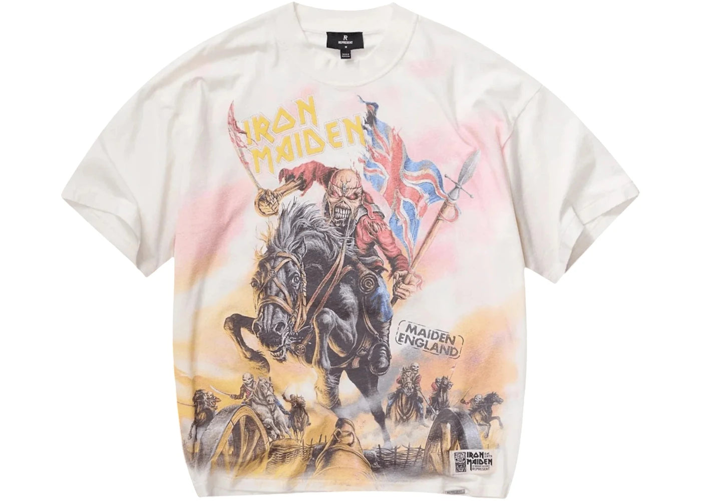 Represent Iron Maiden Steed T-shirt Flat White