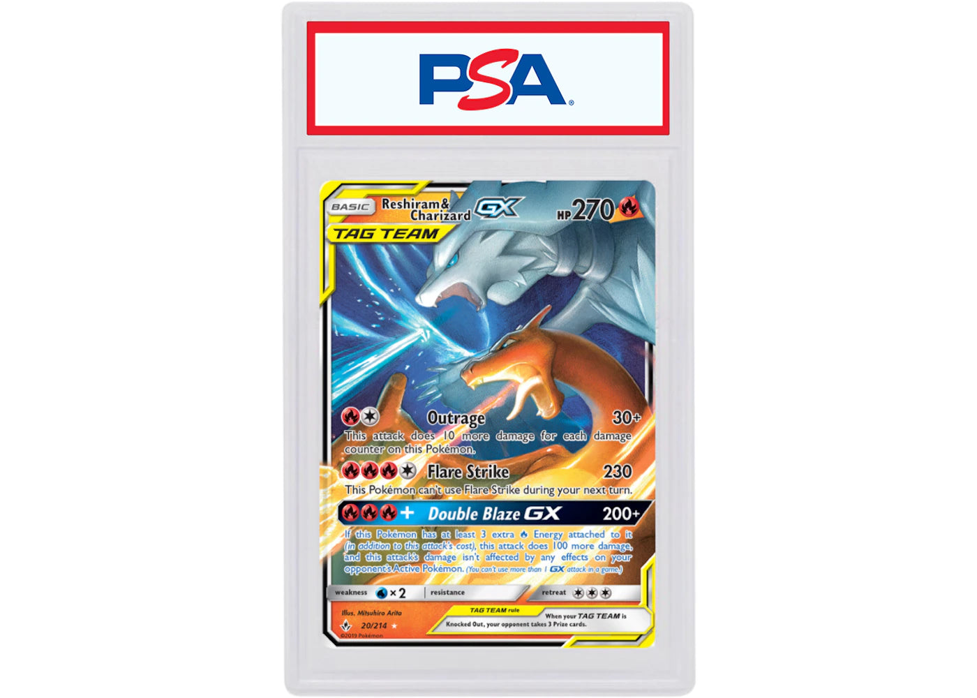 Reshiram & Charizard GX 2019 Pokemon TCG Sun & Moon Unbroken Bonds #20/214 (PSA or BGS Graded)