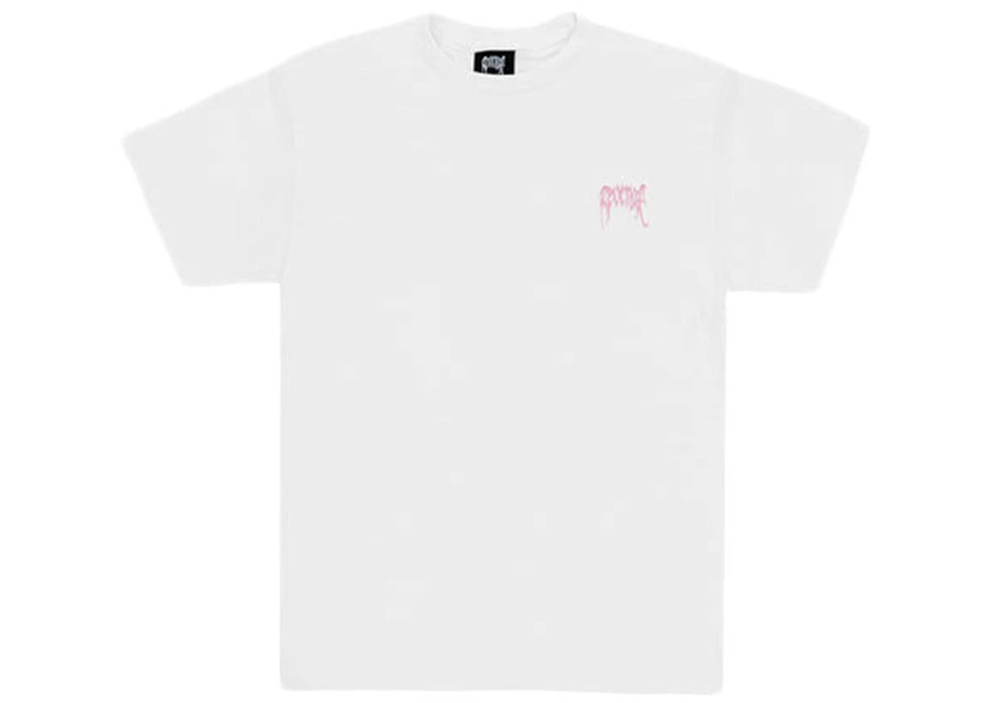 Revenge Basic Embroidery Tee White/Pink