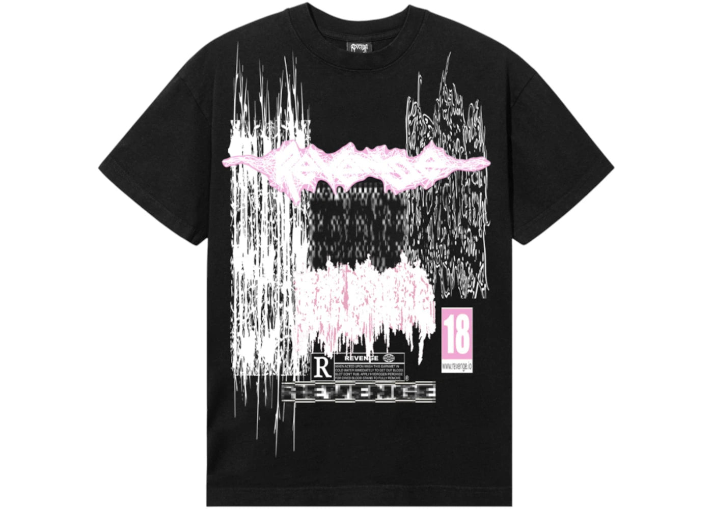 Revenge Caution T-shirt Black