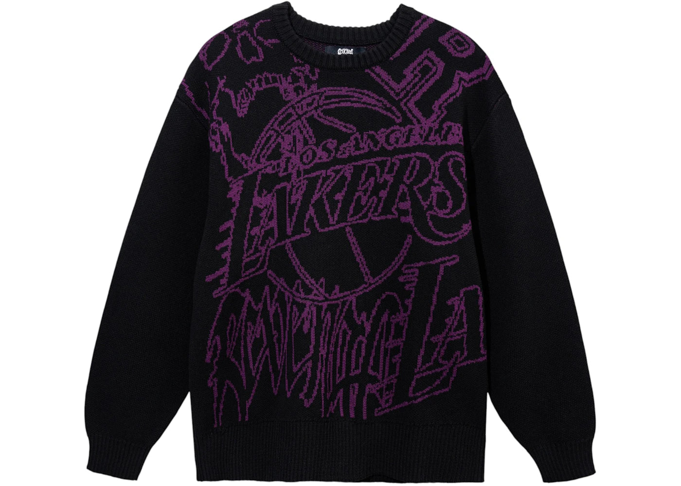 Revenge Los Angeles Lakers Collage Knit Sweater Black/Purple