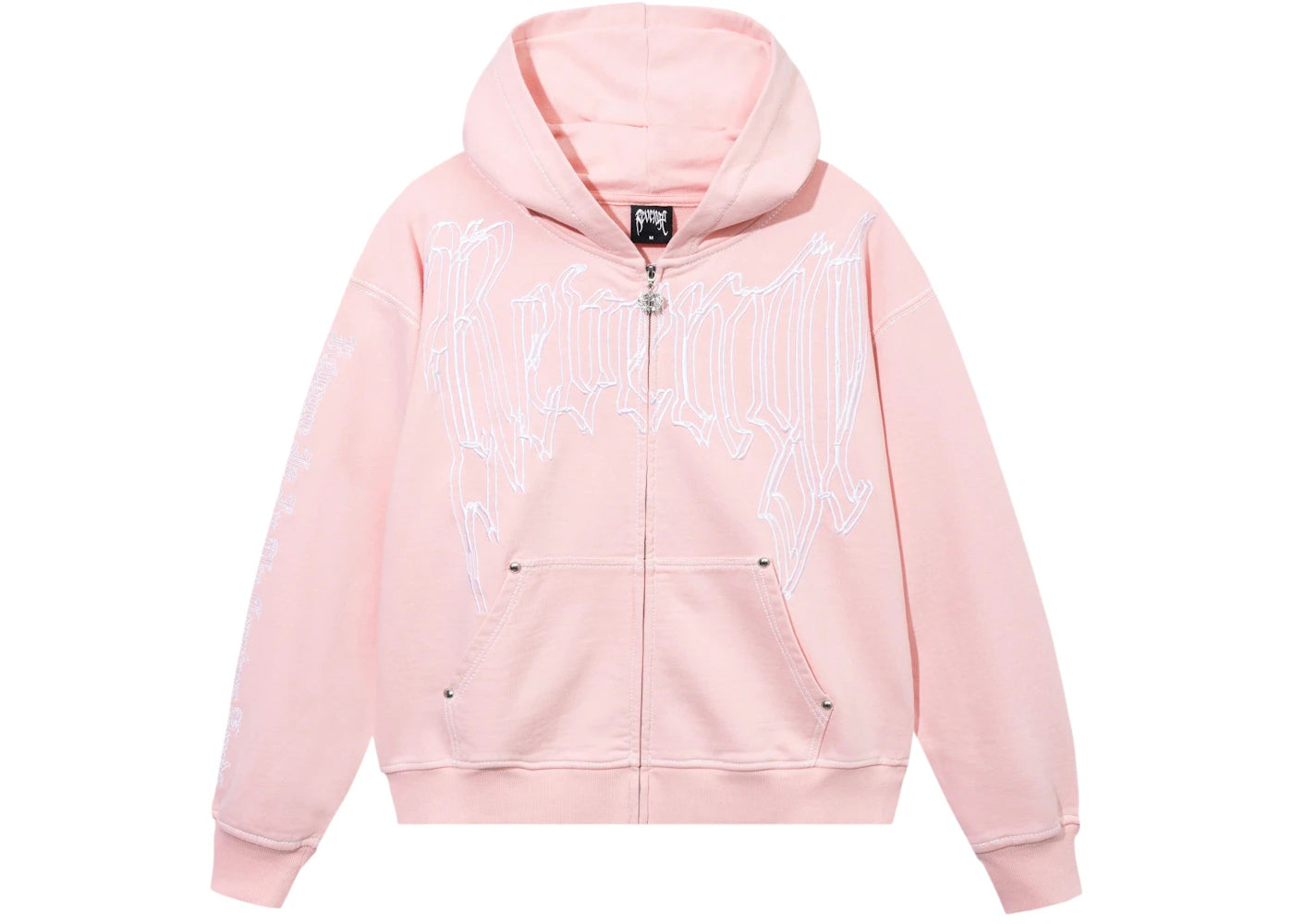 Revenge Los Angeles Lakers Contrast Stitch Zip Hoodie Pink/White