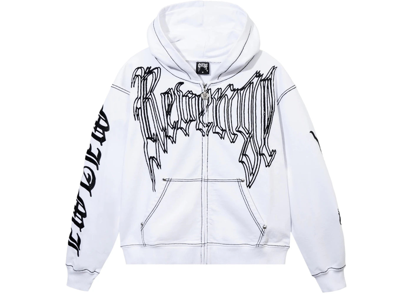 Revenge Miami Heat Contrast Stitch Zip Hoodie White/Black
