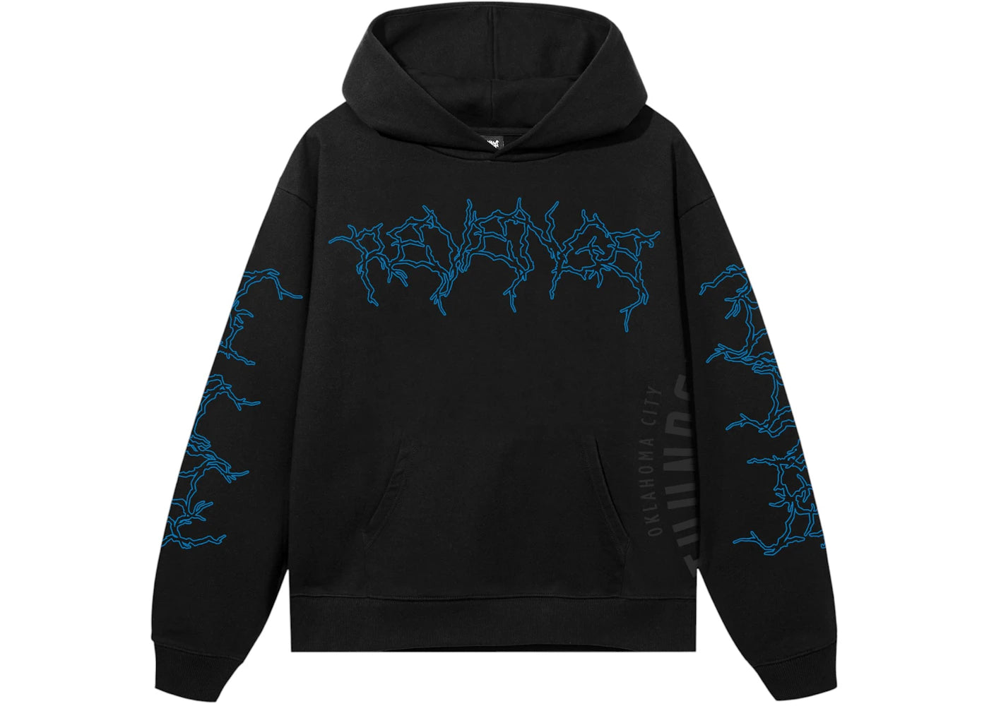 Revenge Oklahoma City Thunder Lightning Logo Hoodie Black