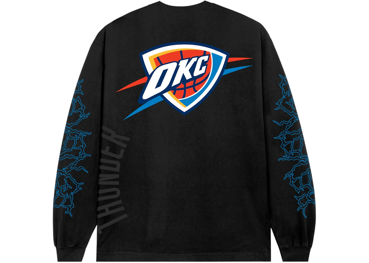 Revenge Oklahoma City Thunder Lightning Logo L/S Tee Black