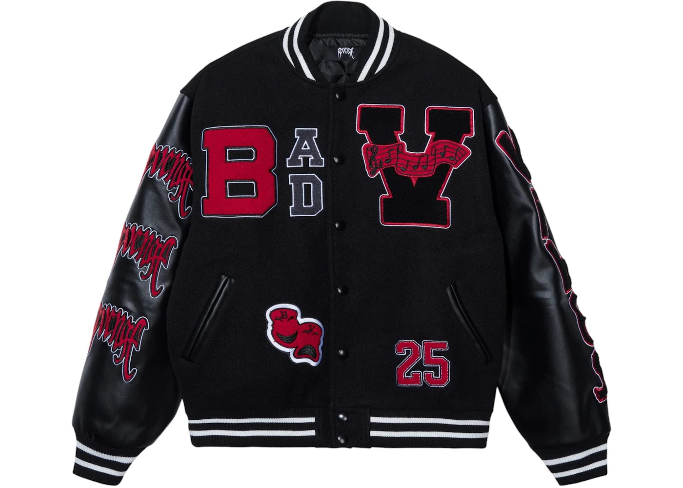 Revenge XXXTentacion Bad Vibes Varsity Jacket Black