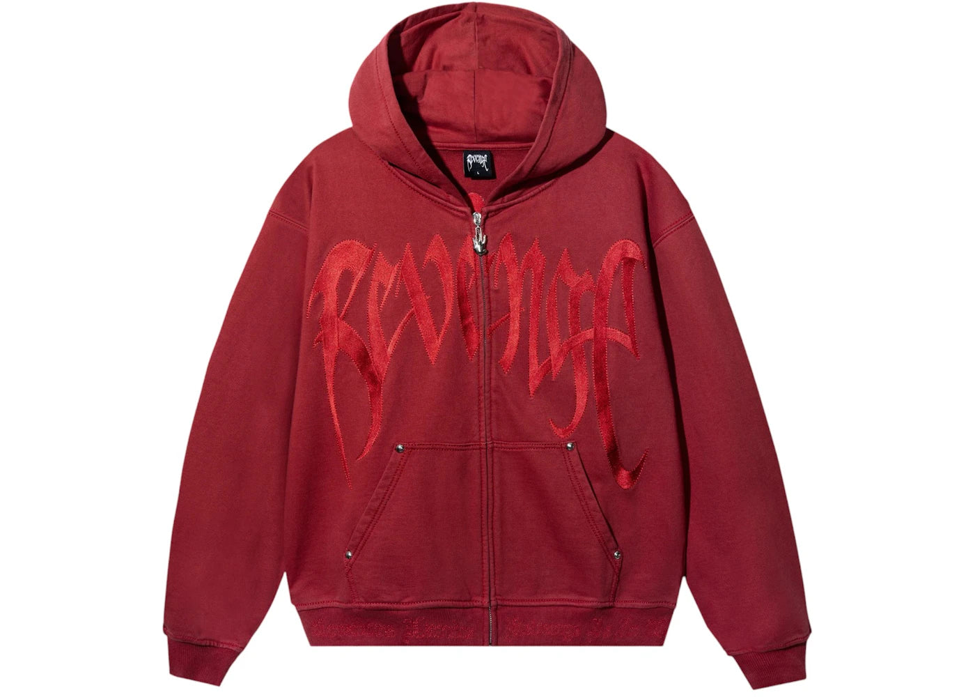 Revenge XXXTentacion Kill Contrast Zip Hoodie Red/Red