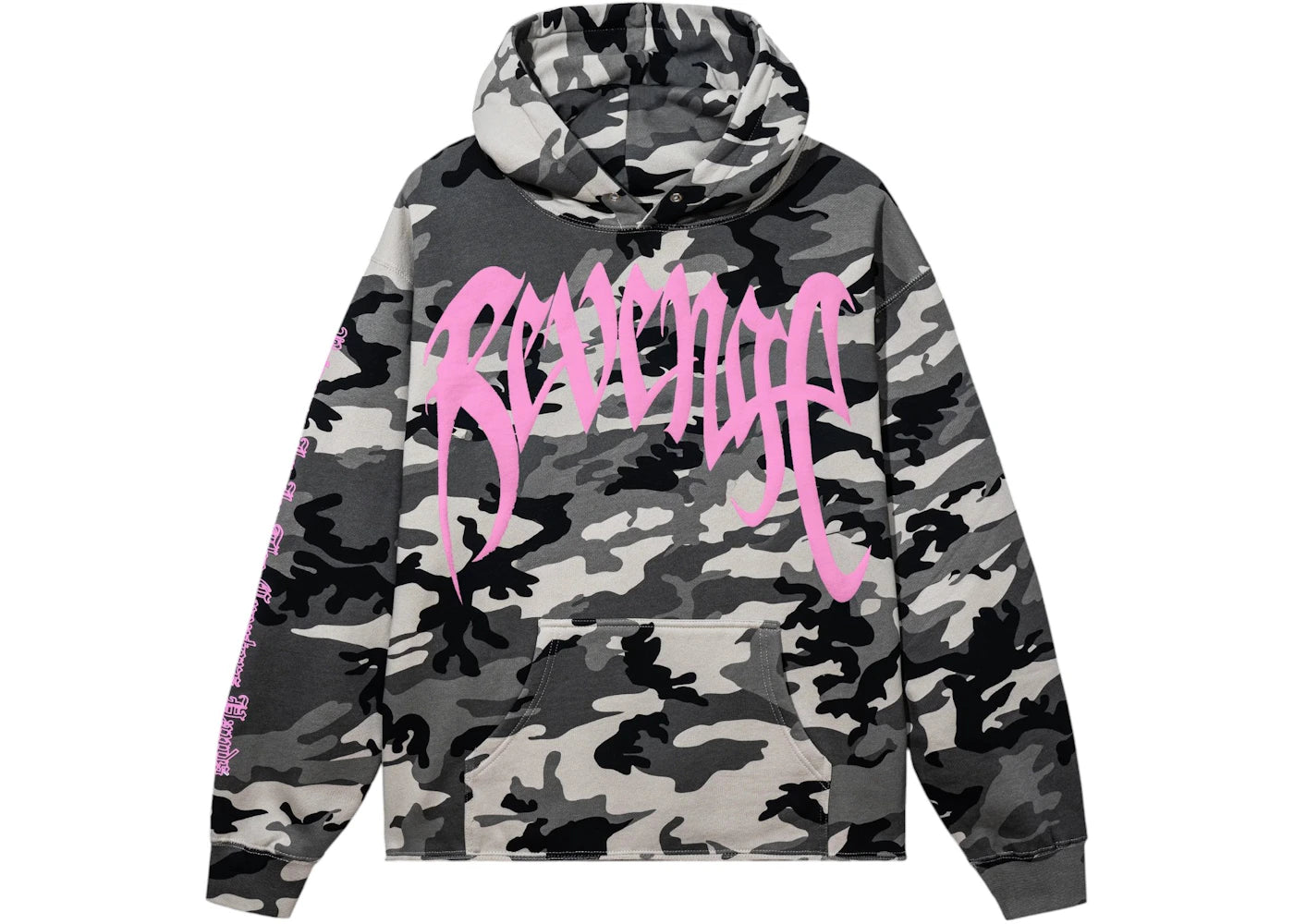 Revenge XXXTentacion Kill Cropped Hoodie Snow Camo/Pink