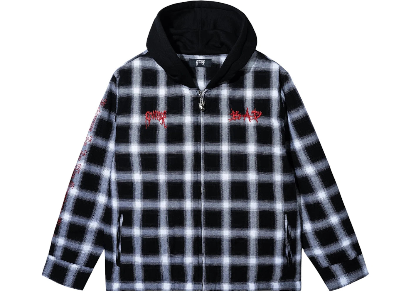 Revenge XXXTentacion Kill Hooded Flannel Black/Red