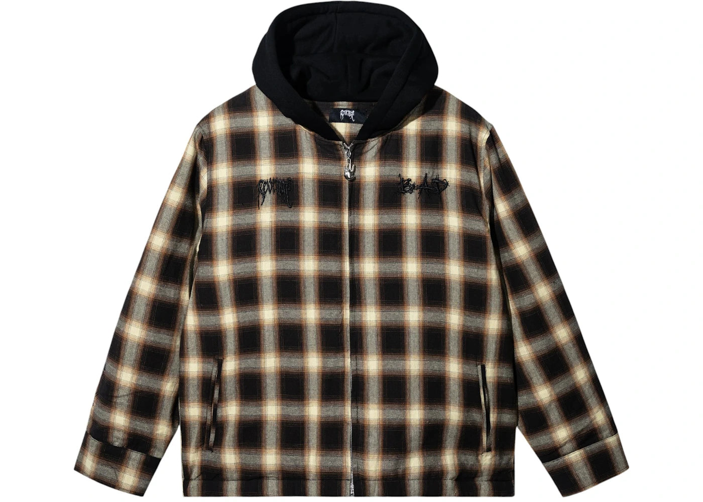 Revenge XXXTentacion Kill Hooded Flannel Brown/Black