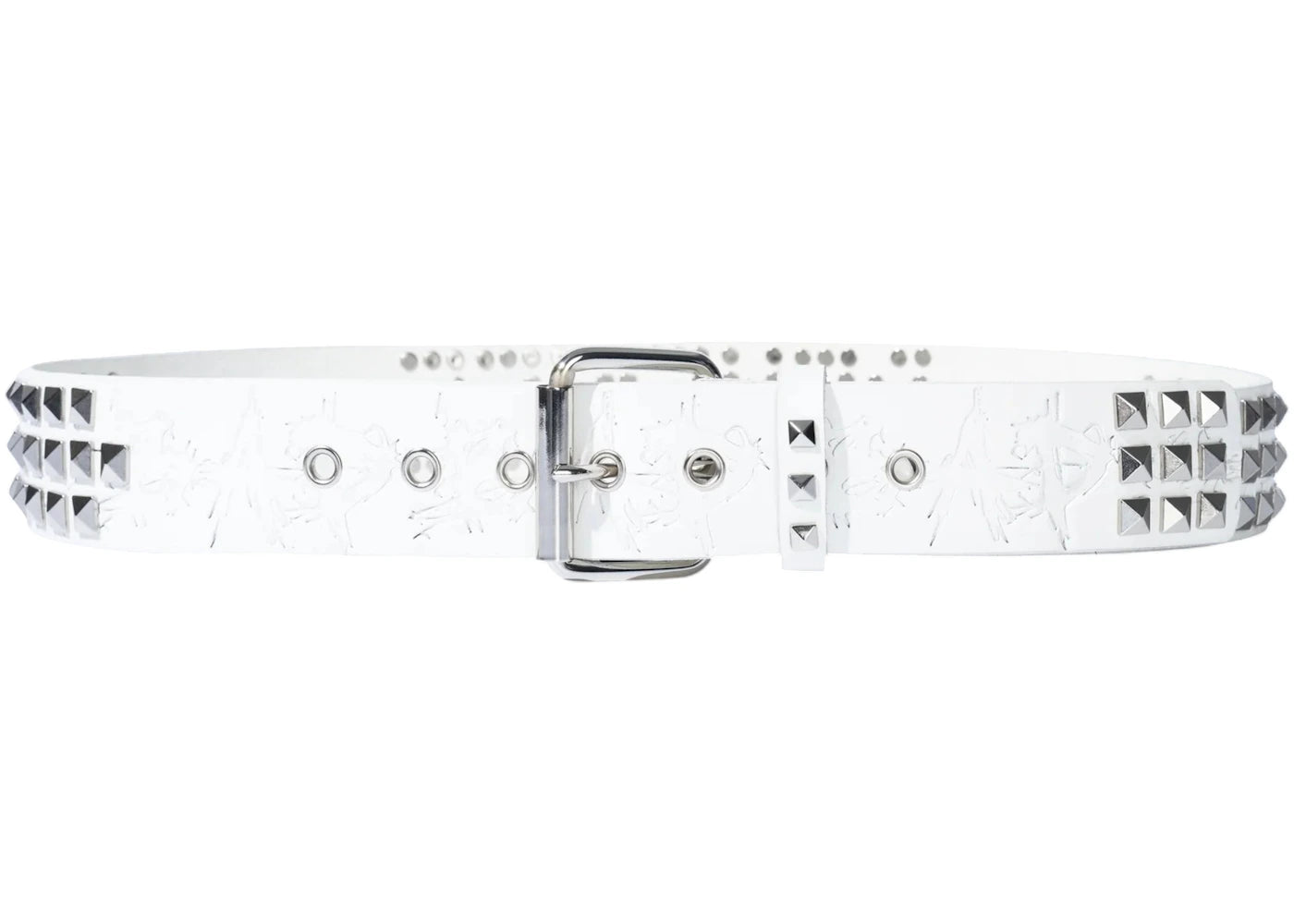 Revenge XXXTentacion Studded Belt White