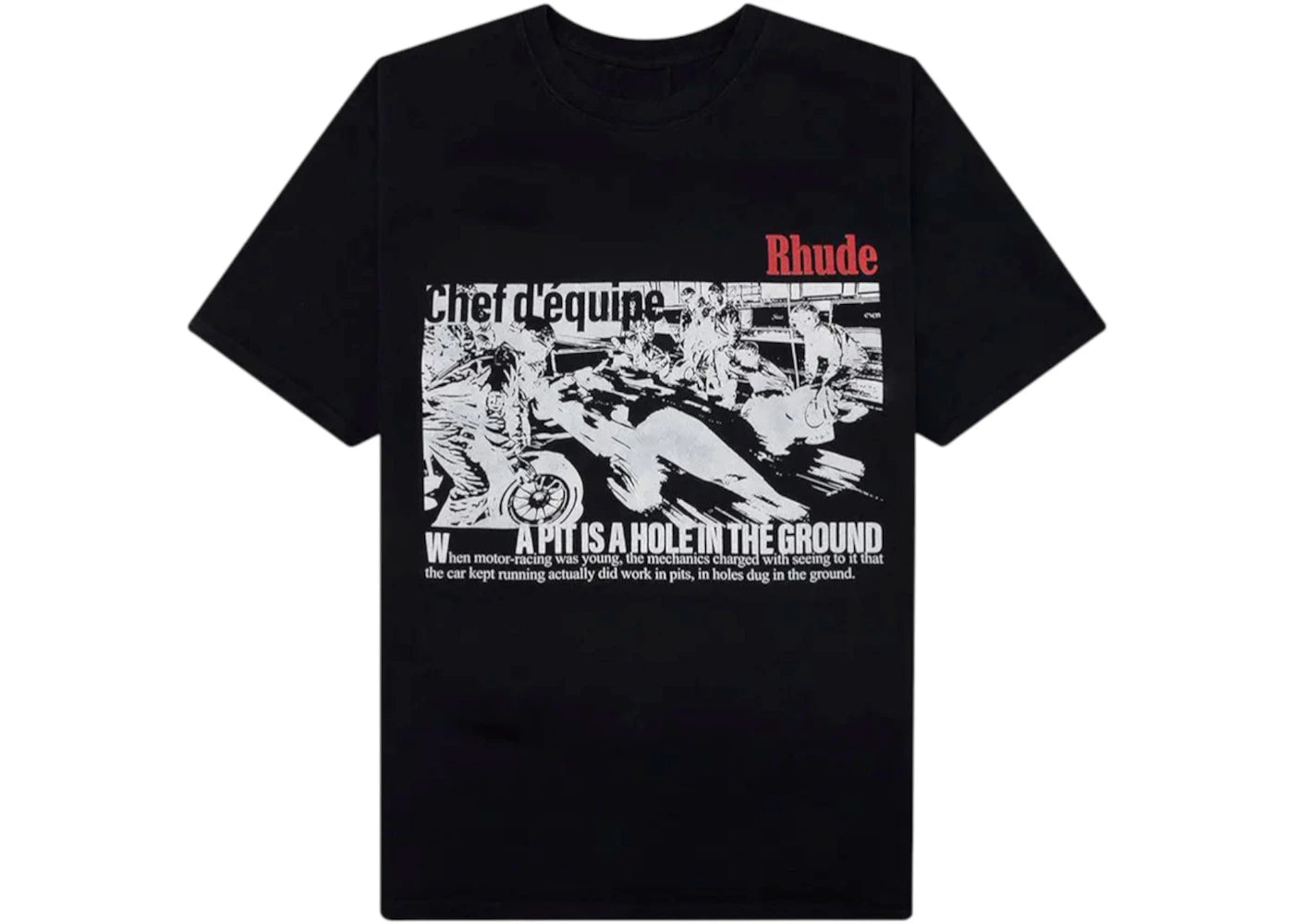 Rhude Champions Du Monde Tee Vintage Black