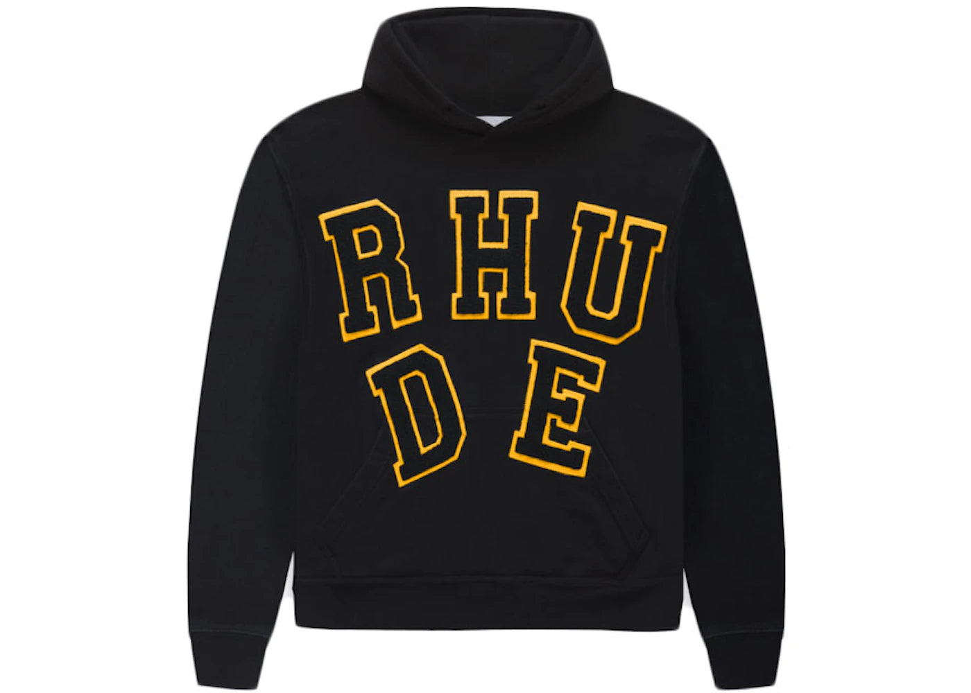 Rhude Chenille Patch Hoodie Black